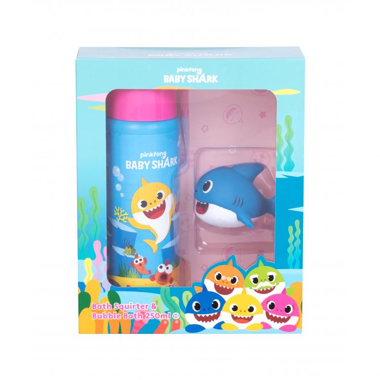 Pinkfong Baby Shark Bubble Bath Kit Dárková kazeta pěna do koupele 250 ml + hračka do koupele 1 ks