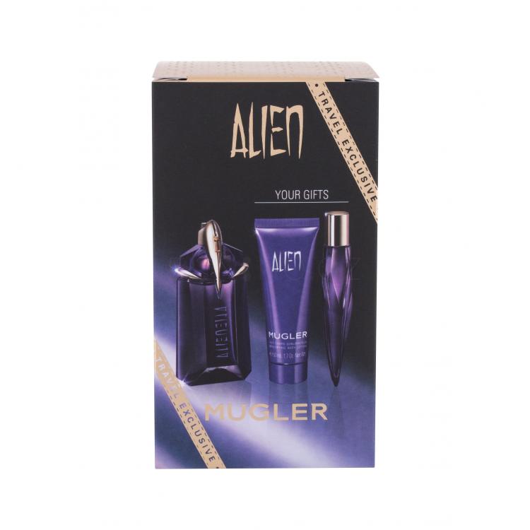 Thierry Mugler Alien Dárková kazeta parfémovaná voda 60 ml + parfémovaná voda 10 ml + tělové mléko 50 ml Plnitelný