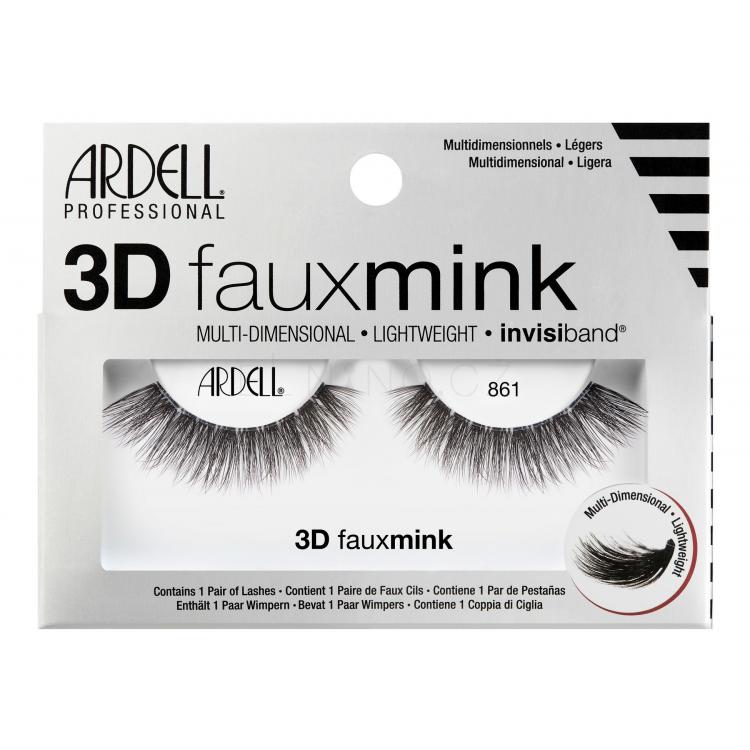 Ardell 3D Faux Mink 861 Umělé řasy pro ženy 1 ks Odstín Black