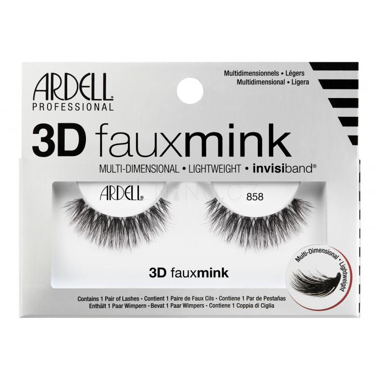 Ardell 3D Faux Mink 858 Umělé řasy pro ženy 1 ks Odstín Black