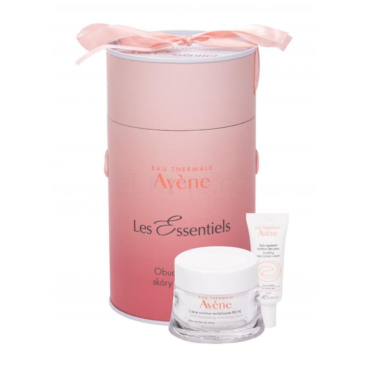 Avene Sensitive Skin Rich Revitalizing Cream Dárková kazeta denní pleťový krém 50 ml + péče o oční okolí 10 ml