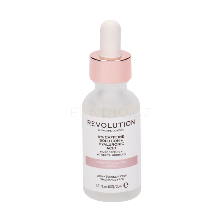 Revolution Skincare Skincare 5% Caffeine Solution + Hyaluronic Acid Targeted Under Eye Oční sérum pro ženy 30 ml