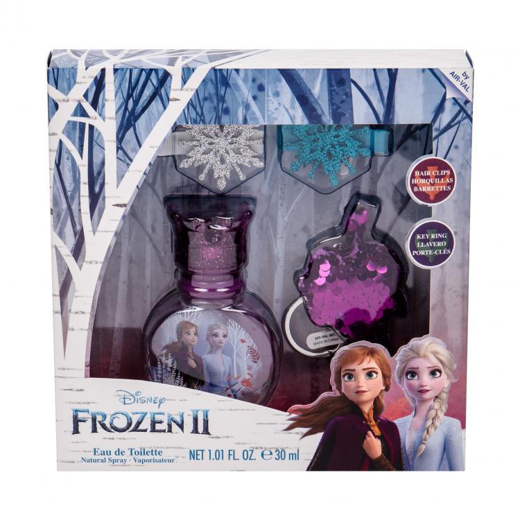 Disney Frozen II Dárková kazeta toaletní voda 30 ml + klíčenka + spona do vlasů 2 ks