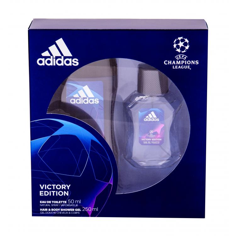 Adidas UEFA Champions League Victory Edition Dárková kazeta toaletní voda 50 ml + sprchový gel 250 ml