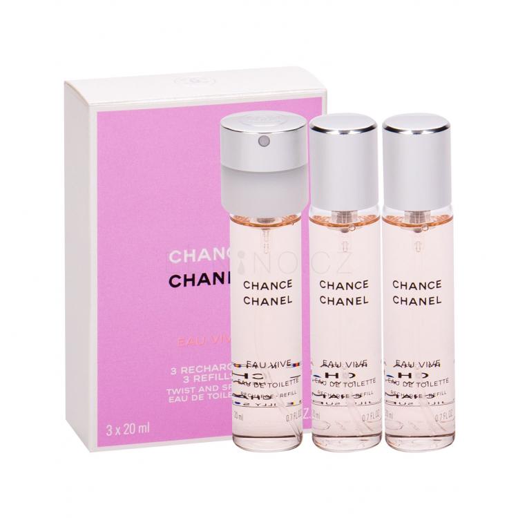Chanel Chance Eau Vive Toaletní voda pro ženy Náplň 3x20 ml
