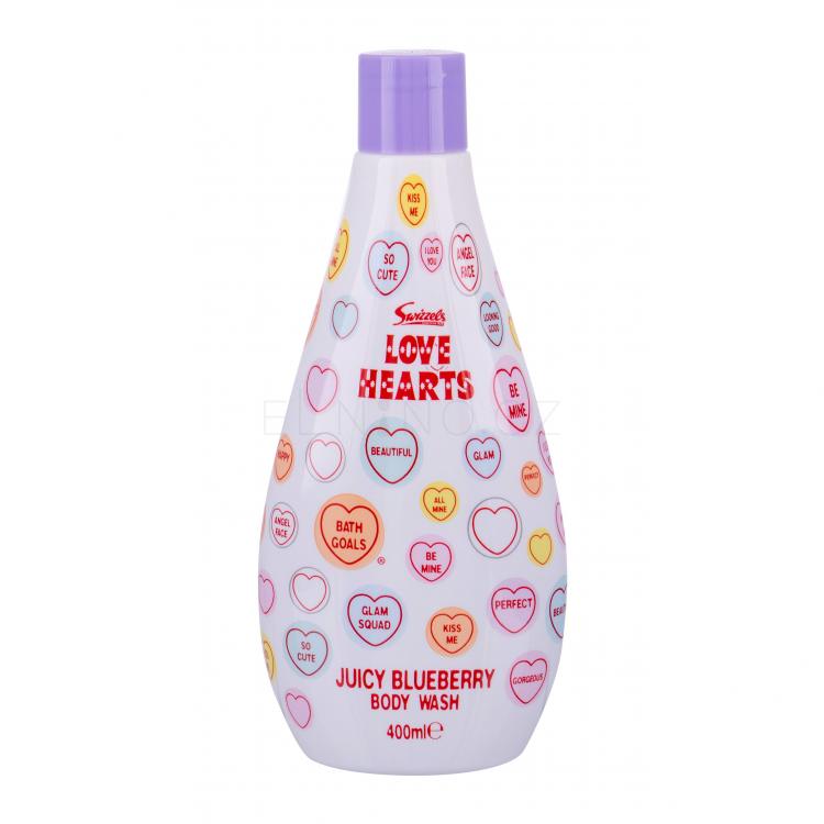 Swizzels Love Hearts Juicy Blueberry Sprchový gel pro děti 400 ml