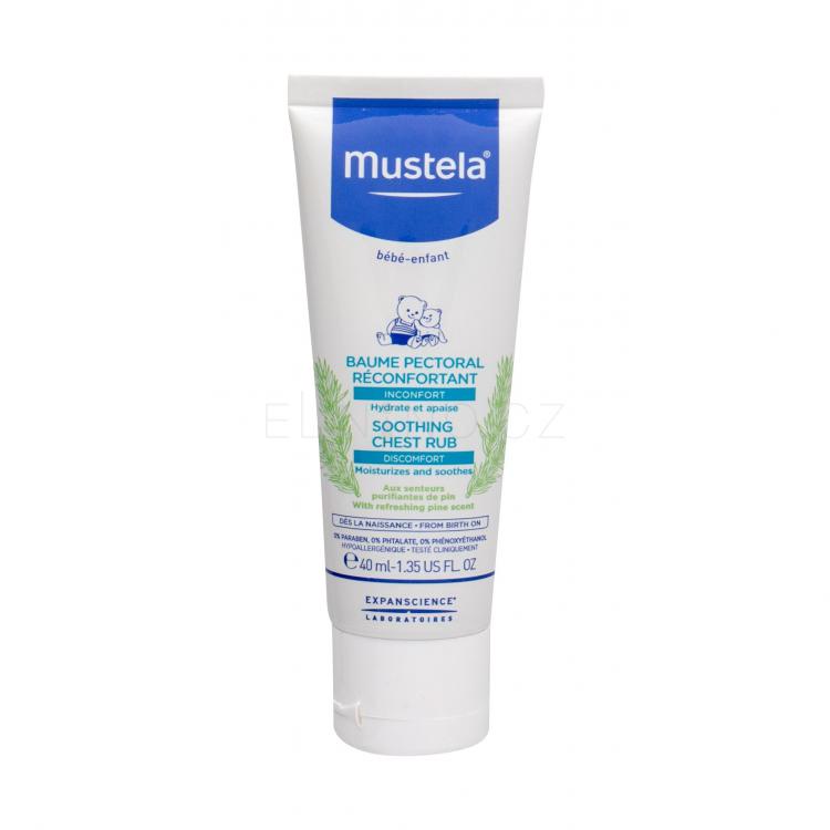 Mustela Bébé Soothing Chest Rub Tělový balzám pro děti 40 ml