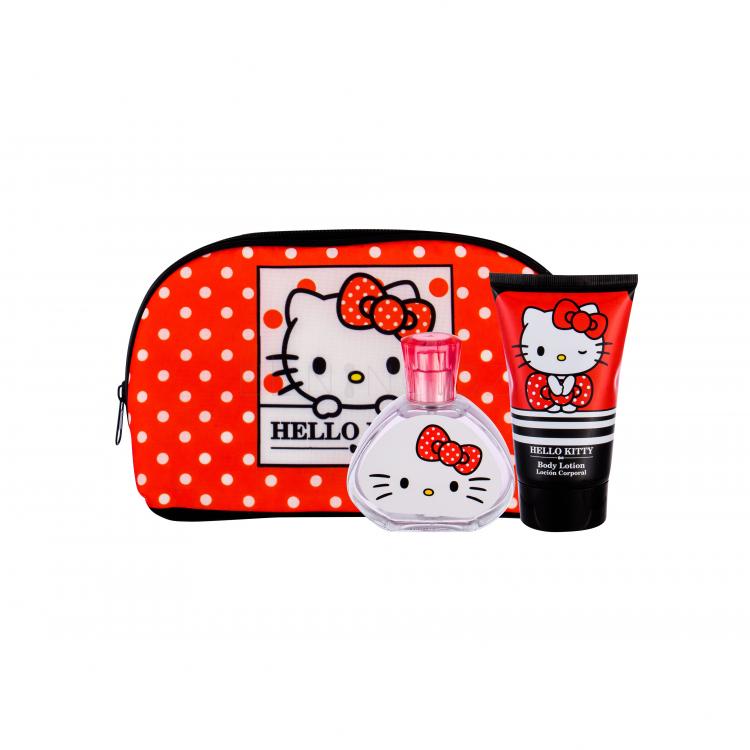 Koto Parfums Hello Kitty Dárková kazeta toaletní voda 50 ml + tělové mléko 100 ml + kosmetická taštička