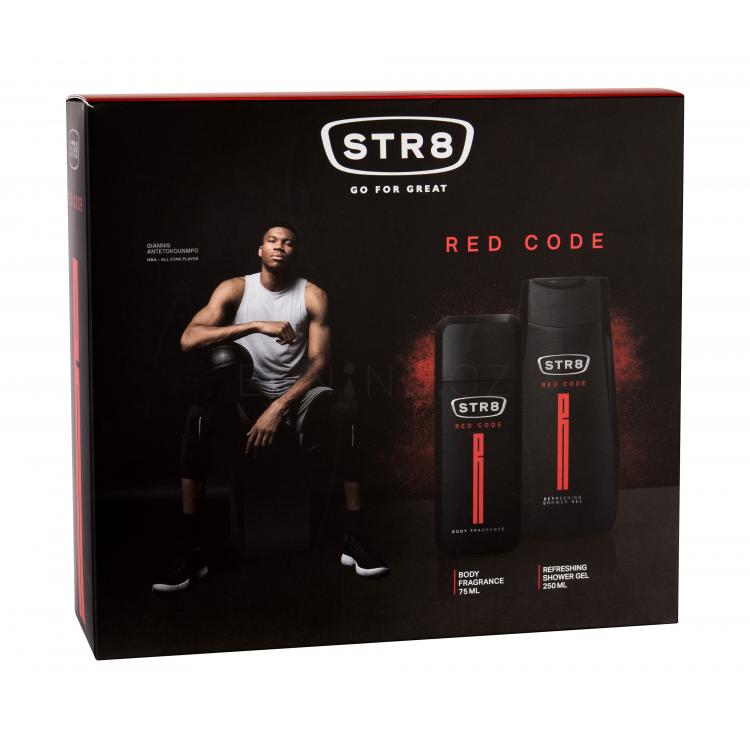 STR8 Red Code Dárková kazeta deodorant 75 ml + sprchový gel 250 ml