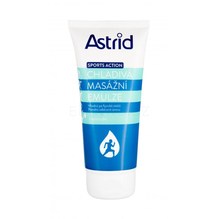 Astrid Sports Action Cooling Massage Emulsion Masážní přípravek pro ženy 200 ml