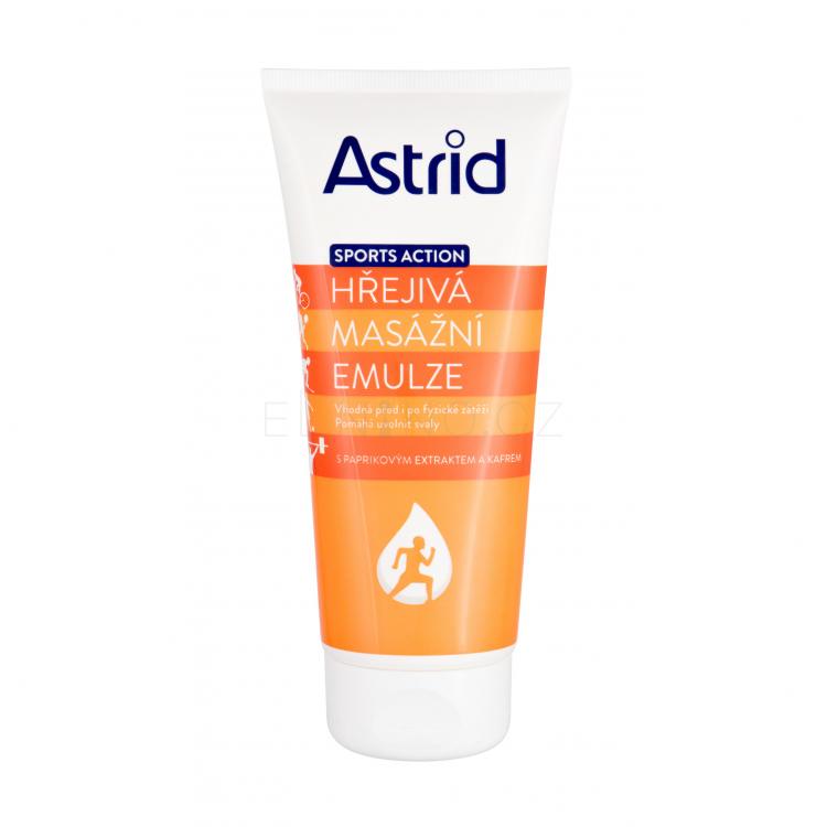 Astrid Sports Action Warming Massage Emulsion Masážní přípravek pro ženy 200 ml