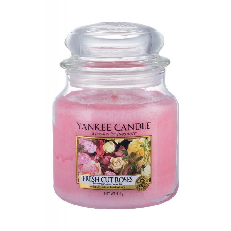 Yankee Candle Fresh Cut Roses Vonná svíčka 411 g