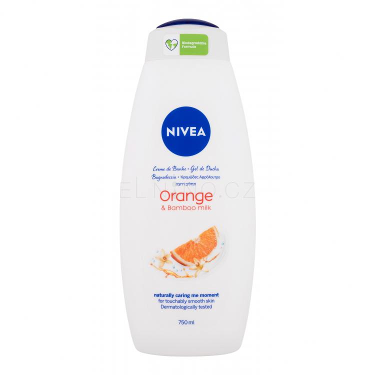 Nivea Orange &amp; Bamboo Milk Sprchový gel pro ženy 750 ml