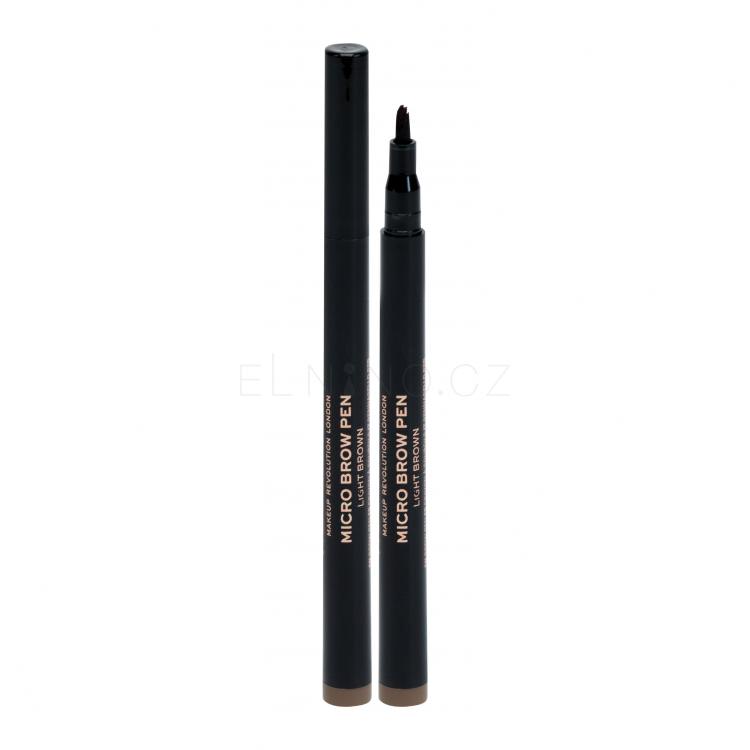 Makeup Revolution London Micro Brow Pen Tužka na obočí pro ženy 1 ml Odstín Light Brown