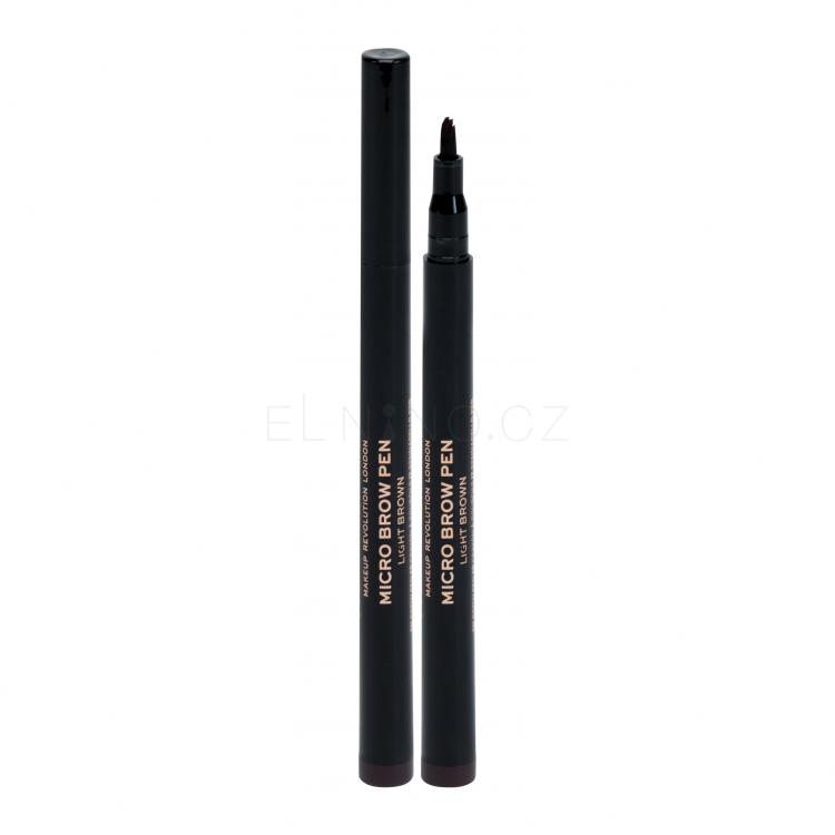 Makeup Revolution London Micro Brow Pen Tužka na obočí pro ženy 1 ml Odstín Dark Brown