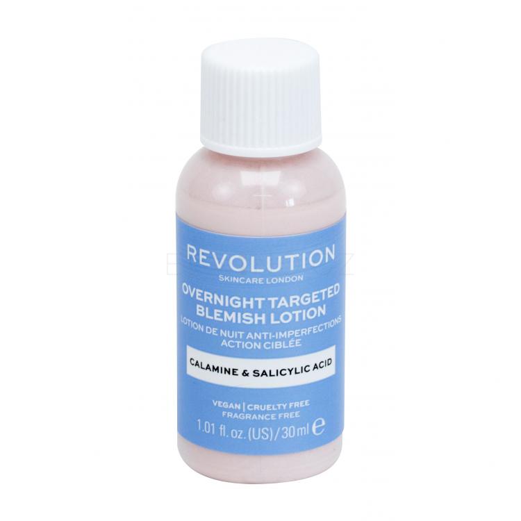 Revolution Skincare Overnight Targeted Blemish Lotion Calamine &amp; Salicid Acid Lokální péče pro ženy 30 ml