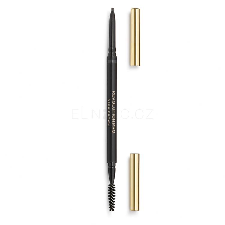Revolution Pro Define &amp; Fill Micro Brow Pencil Tužka na obočí pro ženy 0,1 g Odstín Dark Brown