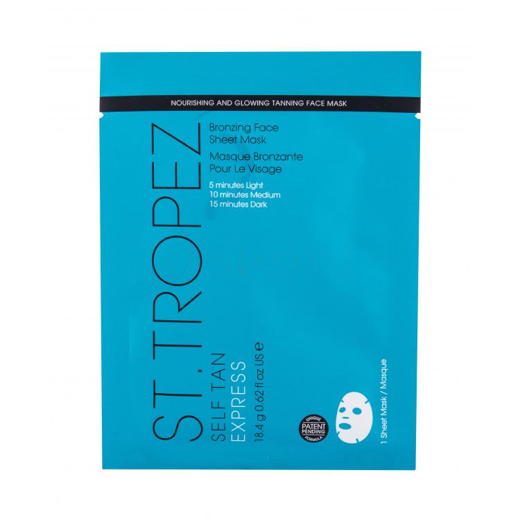 St.Tropez Self Tan Express Bronzing Face Sheet Mask Samoopalovací přípravek pro ženy 18,4 g