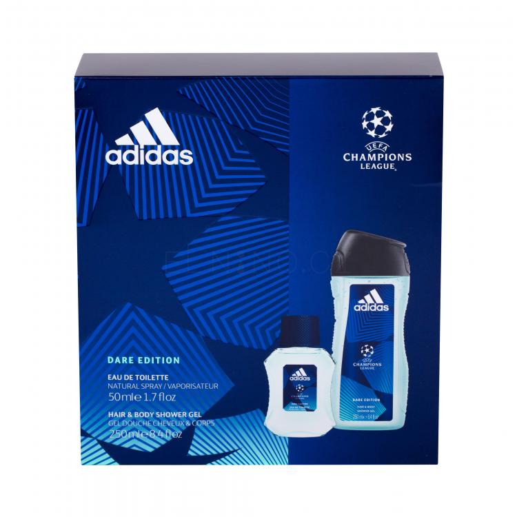 Adidas UEFA Champions League Dare Edition Dárková kazeta toaletní voda 50 ml + sprchový gel 250 ml