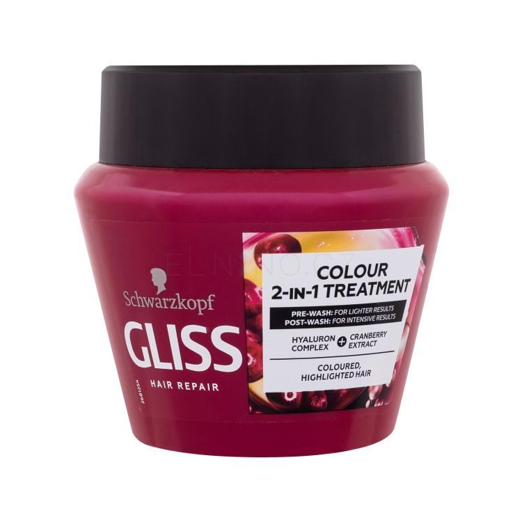 Schwarzkopf Gliss Colour Perfector 2-in-1 Treatment Maska na vlasy pro ženy 300 ml