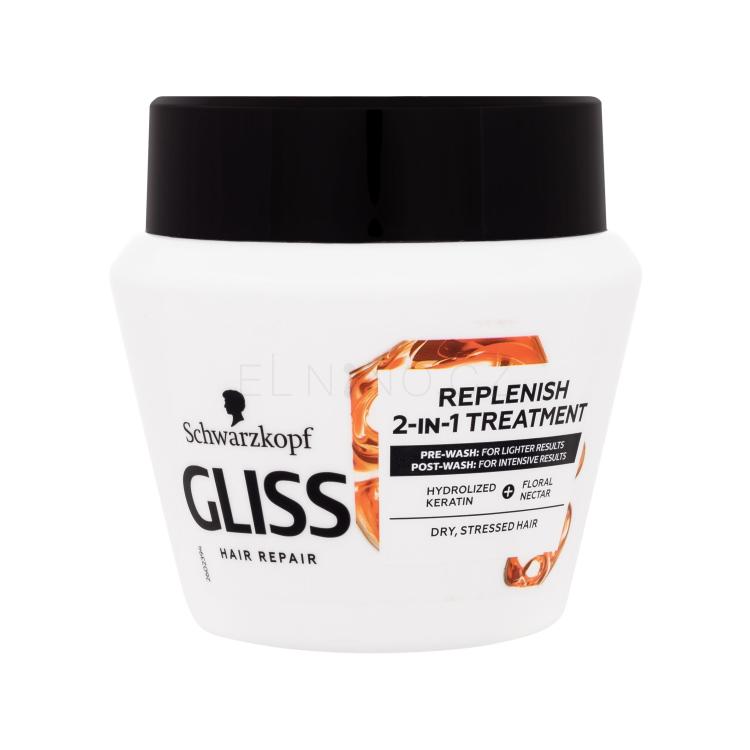 Schwarzkopf Gliss Total Repair 2-in-1 Replenish Treatment Maska na vlasy pro ženy 300 ml