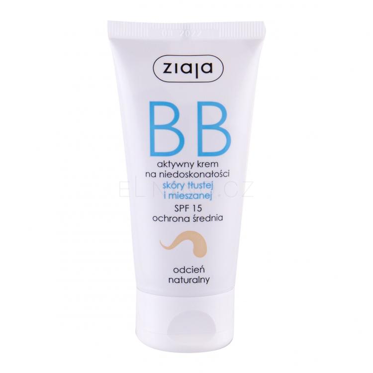Ziaja BB Cream Oily and Mixed Skin SPF15 BB krém pro ženy 50 ml Odstín Natural