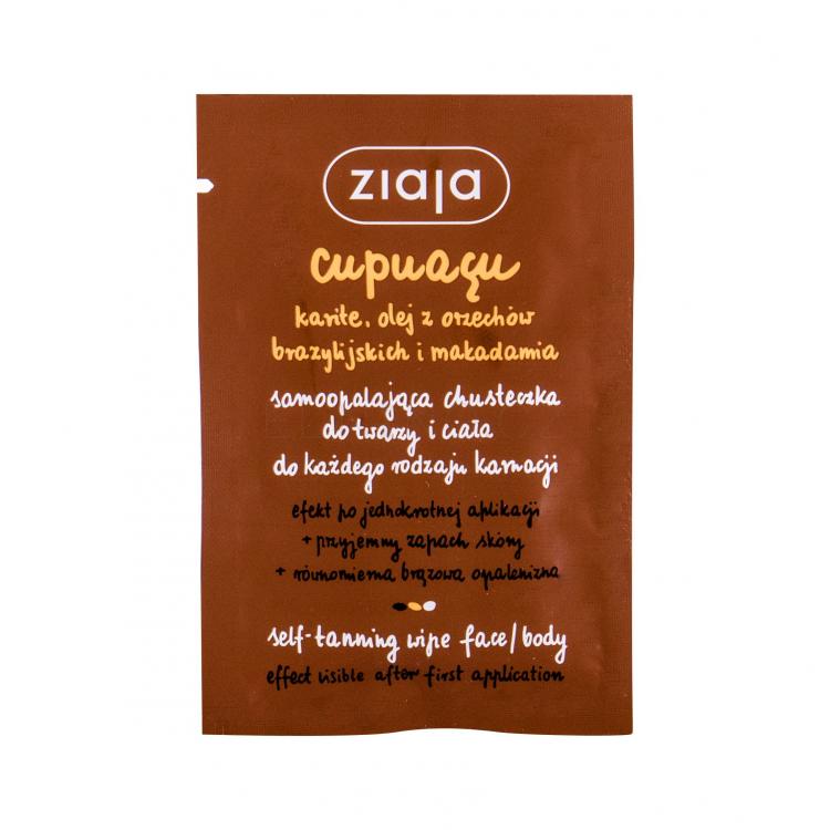Ziaja Cupuacu Self-Tanning Wipe Face &amp; Body Samoopalovací přípravek pro ženy 1 ks