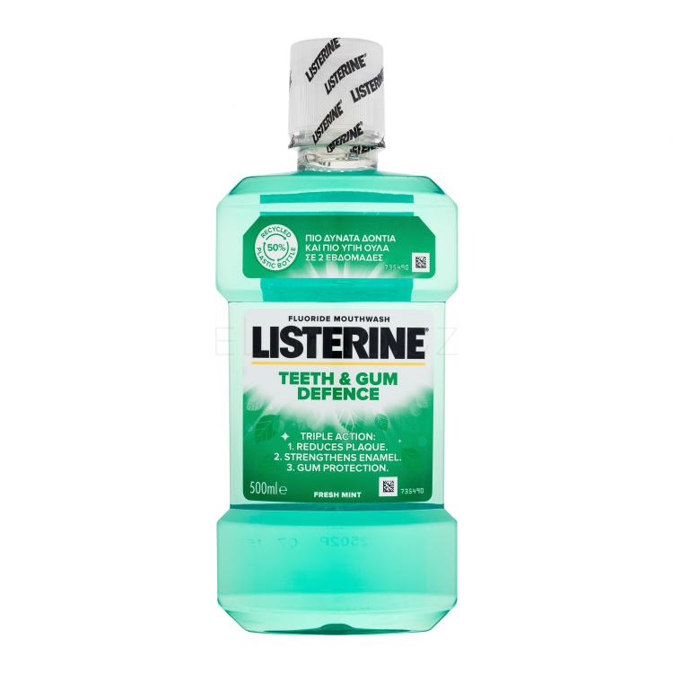 Listerine Teeth &amp; Gum Defence Fresh Mint Mouthwash Ústní voda 500 ml