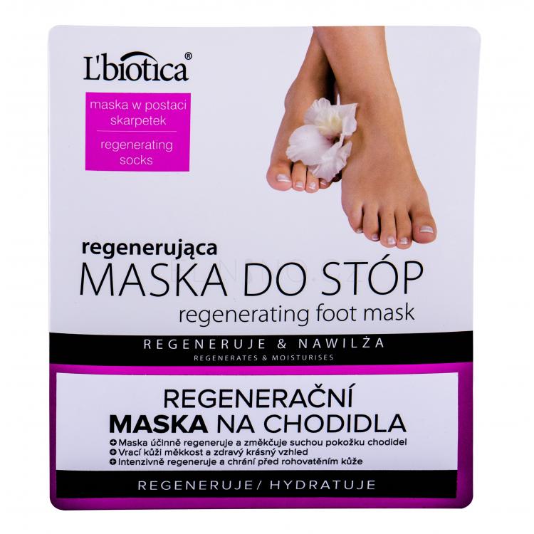 L&#039;Biotica Foot Mask Regenerating Maska na nohy pro ženy 1 ks