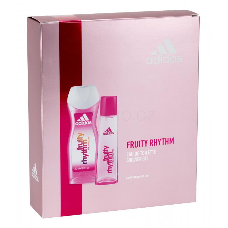 Adidas Fruity Rhythm For Women Dárková kazeta toaletní voda 75 ml + sprchový gel 250 ml poškozená krabička