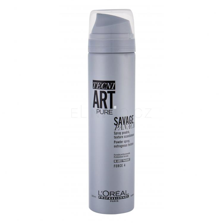 L&#039;Oréal Professionnel Tecni.Art Savage Panache Pure Powder Spray Pro objem vlasů pro ženy 250 ml poškozený flakon