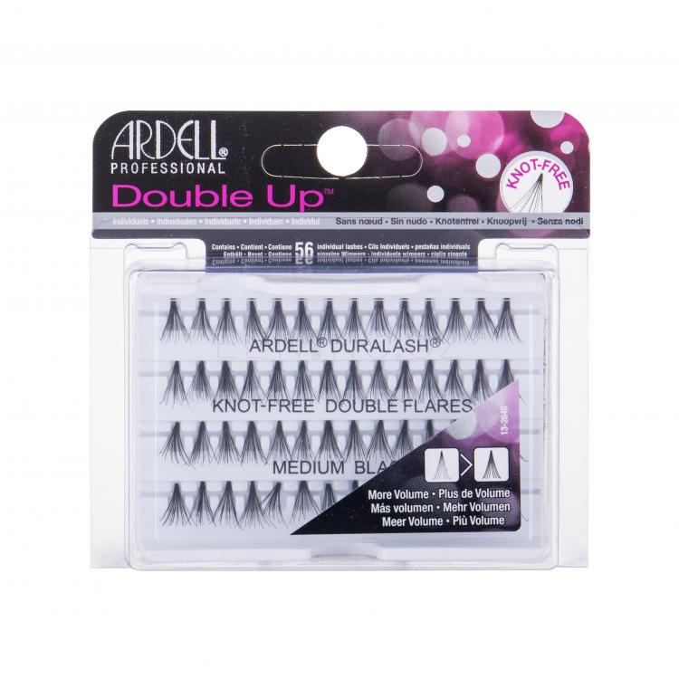 Ardell Double Up Duralash Knot-Free Double Flares Umělé řasy pro ženy 56 ks Odstín Medium Black