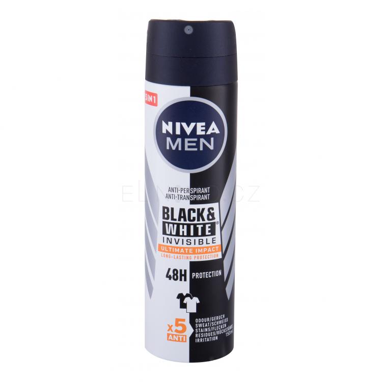 Nivea Men Invisible For Black &amp; White Ultimate Impact 48h Antiperspirant pro muže 150 ml
