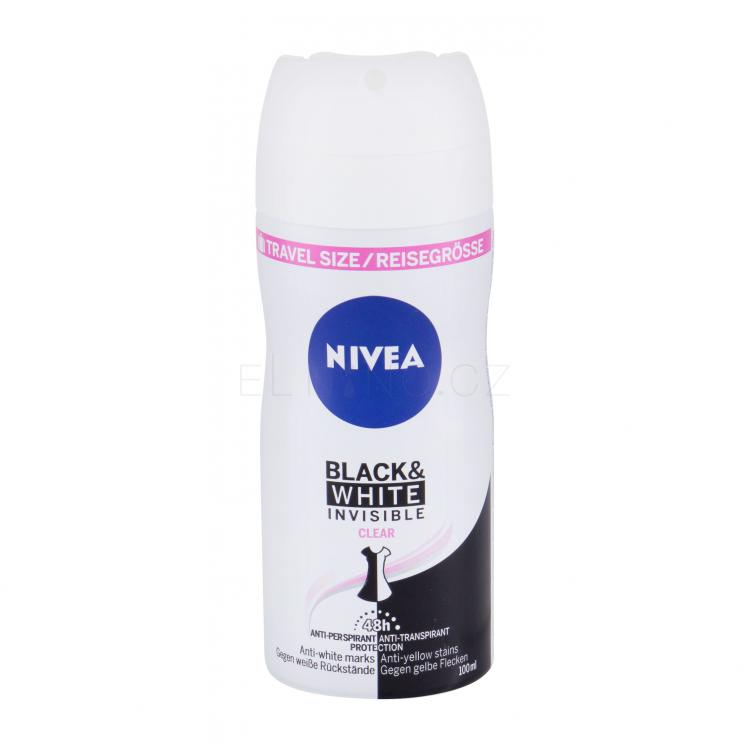 Nivea Black &amp; White Invisible Clear 48h Antiperspirant pro ženy 100 ml