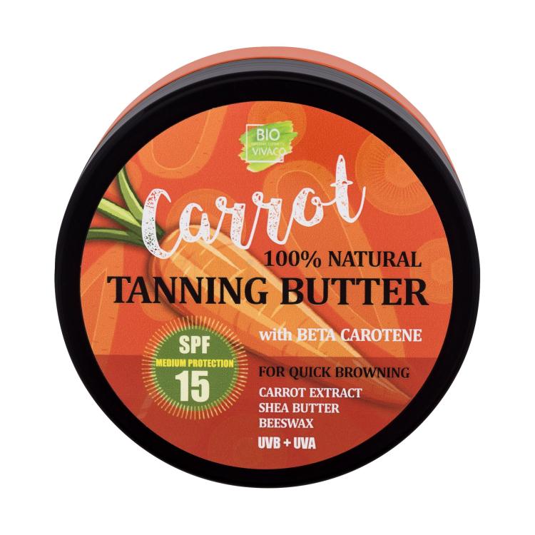 Vivaco Bio Carrot Tanning Butter SPF15 Opalovací přípravek na tělo 150 ml