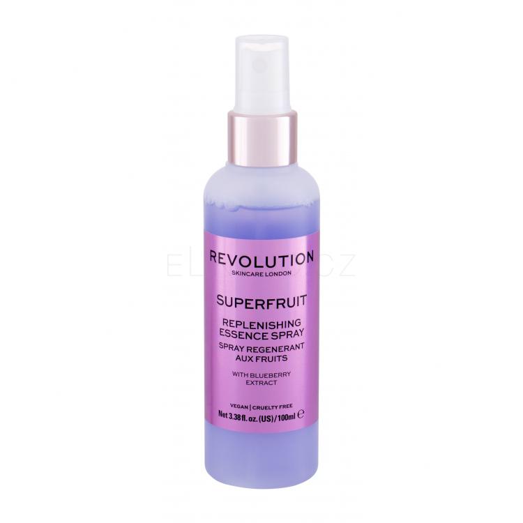 Revolution Skincare Superfruit Replenishing Essence Spray Pleťová voda a sprej pro ženy 100 ml