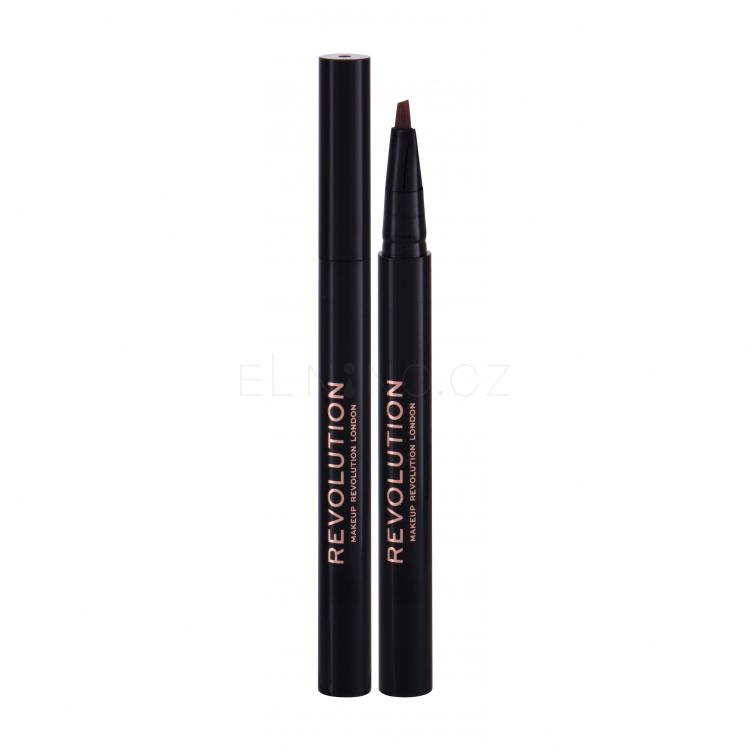 Makeup Revolution London Bushy Brow Pen Tužka na obočí pro ženy 0,5 ml Odstín Medium Brown