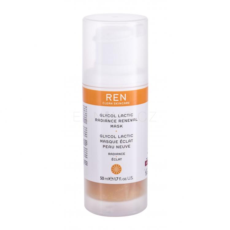REN Clean Skincare Radiance Glycol Lactic Radiance Renewal AHA Pleťová maska pro ženy 50 ml