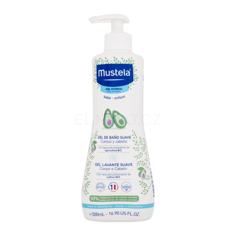 Mustela Bébé Gentle Cleansing Gel Hair and Body Sprchový gel pro děti 500 ml
