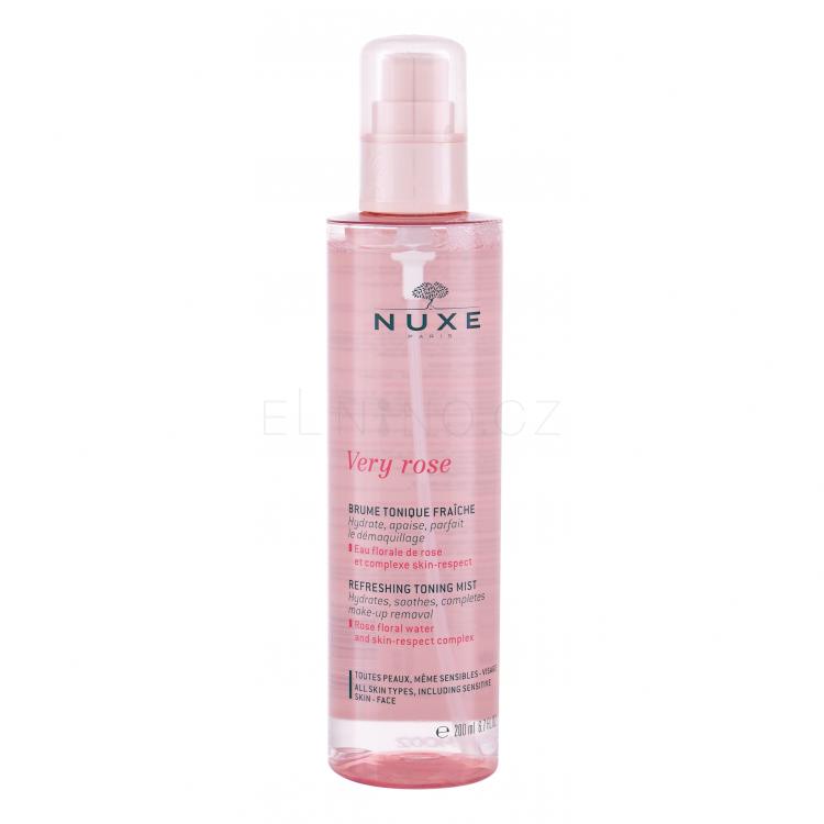 NUXE Very Rose Refreshing Toning Pleťová voda a sprej pro ženy 200 ml
