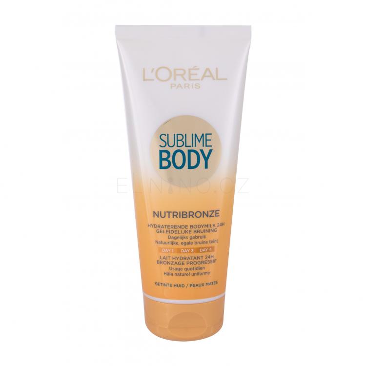 L&#039;Oréal Paris Sublime Body Nutribronze Tinted Skin Samoopalovací přípravek pro ženy 200 ml