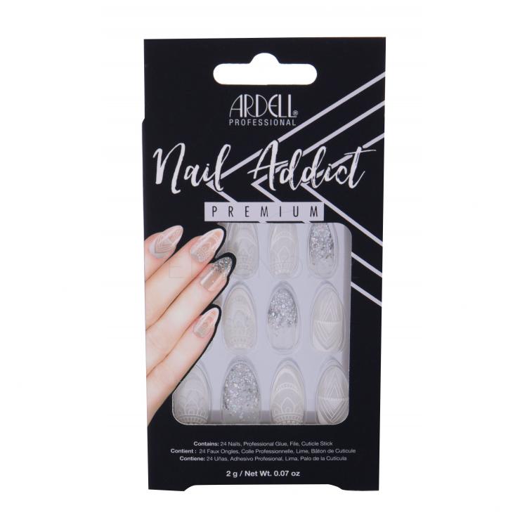 Ardell Nail Addict Premium Umělé nehty pro ženy Odstín Glass Deco Set