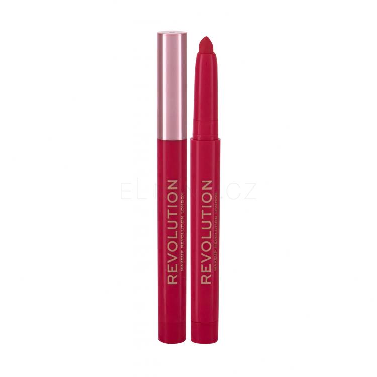 Makeup Revolution London Velvet Kiss Lip Crayon Rtěnka pro ženy 1,2 g Odstín Decadence