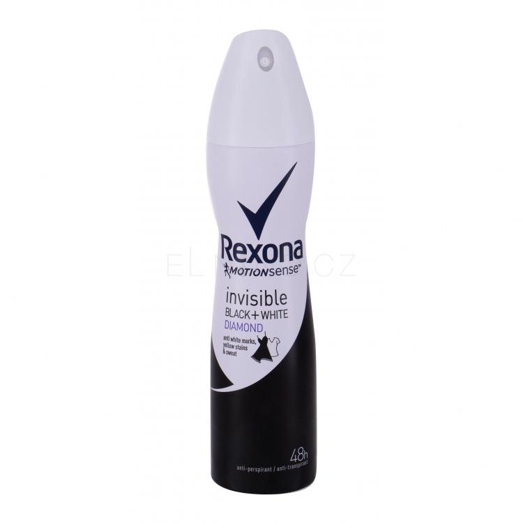 Rexona MotionSense Invisible Black + White Diamond Antiperspirant pro ženy 150 ml