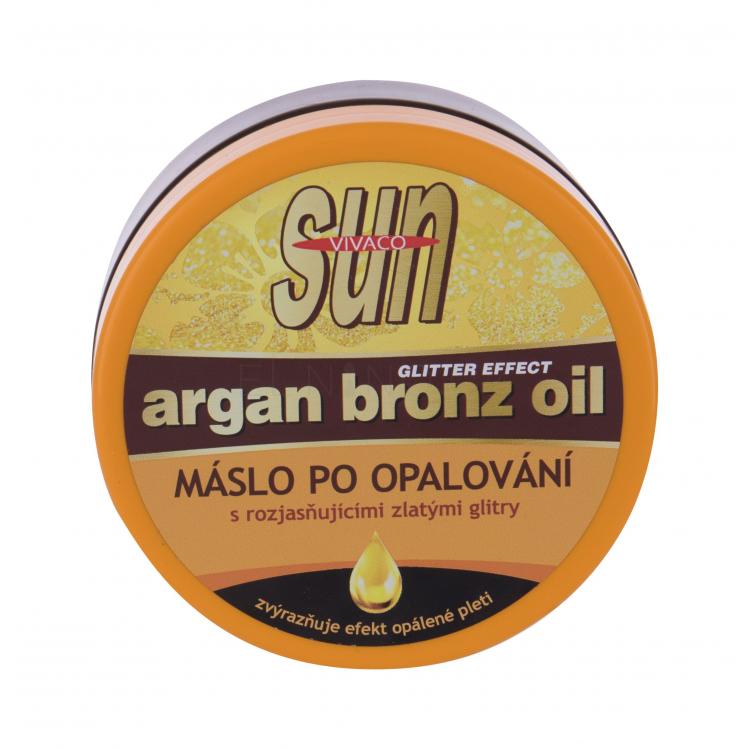 Vivaco Sun Argan Bronz Oil Glitter Aftersun Butter Přípravek po opalování 200 ml