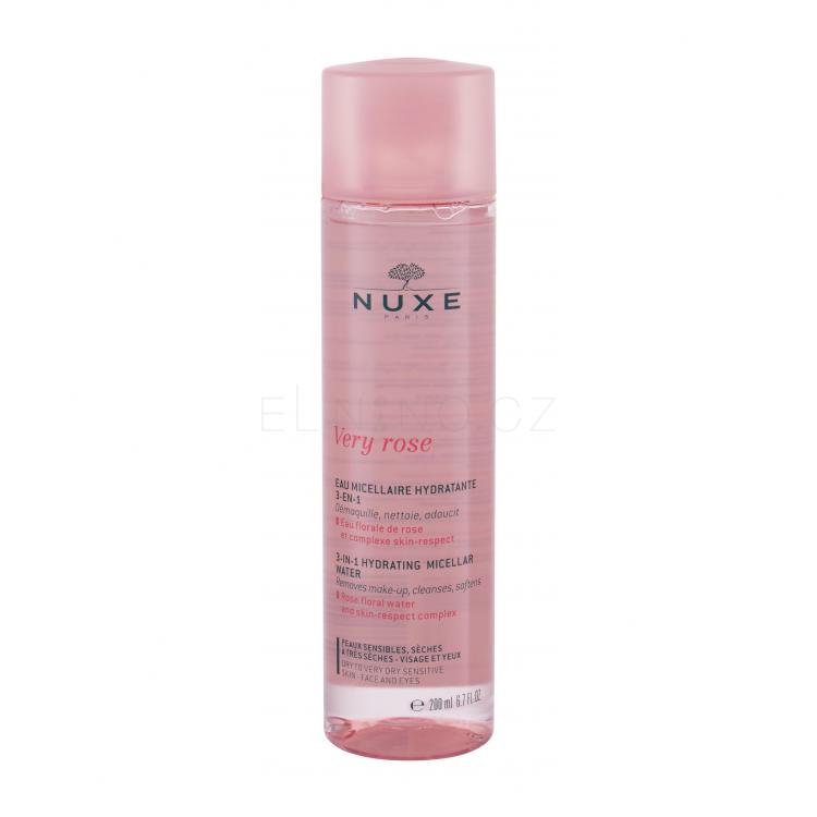 NUXE Very Rose 3-In-1 Hydrating Micelární voda pro ženy 200 ml