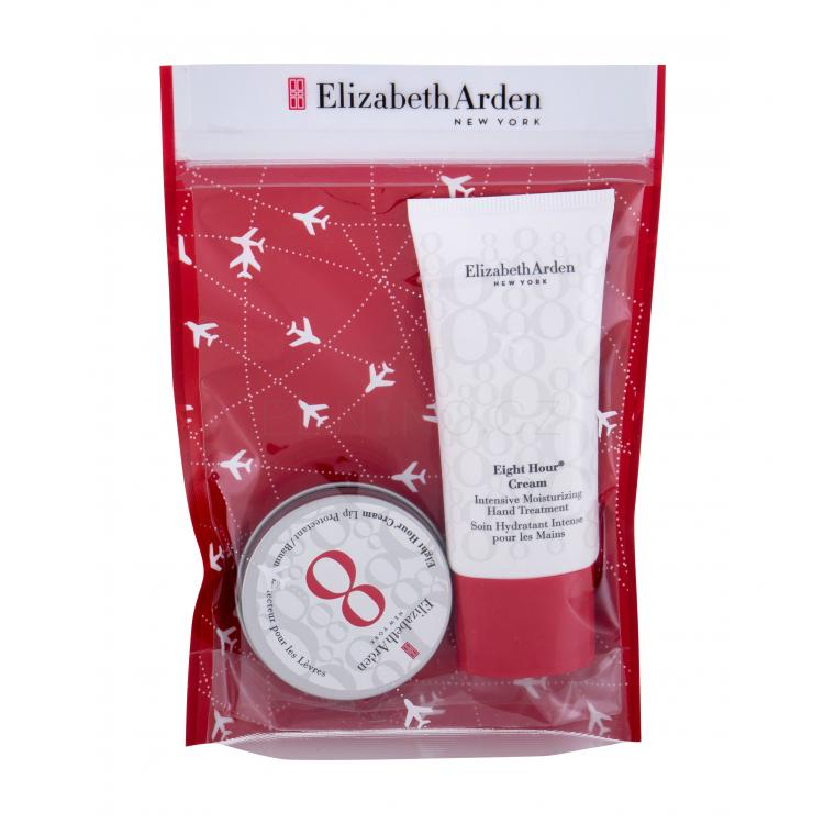 Elizabeth Arden Eight Hour Cream Travel Kit Dárková kazeta krém na ruce 30 ml + balzám na rty 13 ml