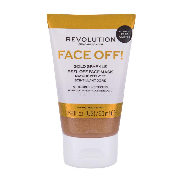 Revolution Skincare Face Off! Gold Sparkle Pleťová maska pro ženy 50 ml