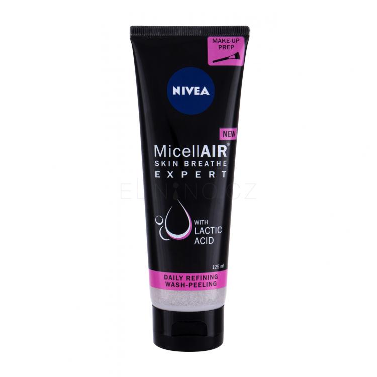 Nivea MicellAIR® Daily Refining Wash-Peeling Čisticí gel pro ženy 125 ml