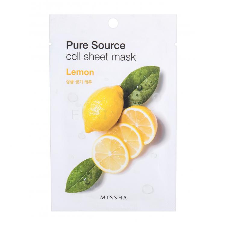 Missha Pure Source Lemon Pleťová maska pro ženy 21 g